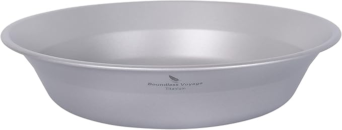 iBasingo Titanium Camping Bowl 174mm Deep Ultralight Backcountry Dining Bowl for Backpackers | 67g
