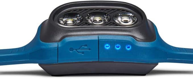 BLACK DIAMOND Deploy Rechargeable Running Headlamp, 325 Lumen IPX4 Water Resistant Light, Creek Blue