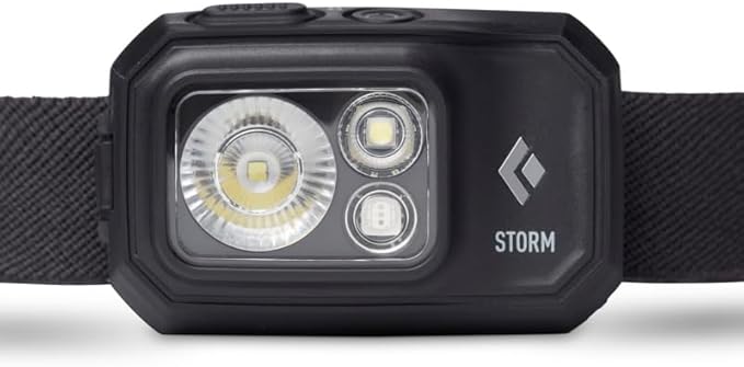 BLACK DIAMOND Storm 450 LED Headlamp, Waterproof and Dimmable Battery Powered Head Lamp for