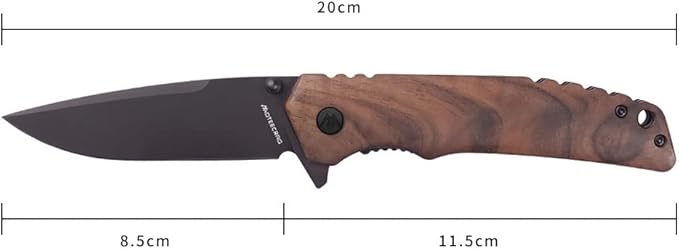 Walnut edc knife Wood handle folding pocket knife bulk edc mini flipper knife with Clip, Real Wood