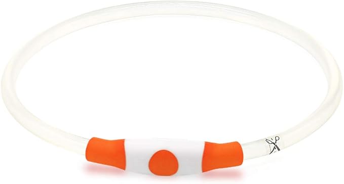 BSEEN LED Dog Collar, USB Rechargeable Glowing Pet Collar, TPU Cuttable Dog Safety Lights for Small