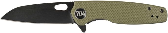 704 Gear Wildcat Lite EDC Folding Pocket Knife | Compact Size D2 Wharncliffe Blade with Thumbhole