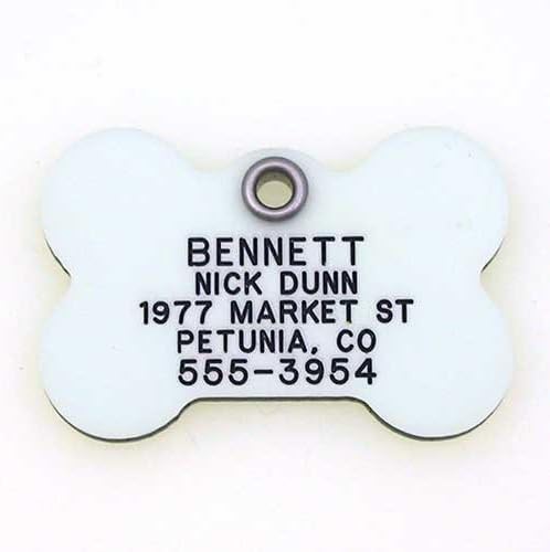 LuckyPet Glow in The Dark Dog and Cat ID Tag - Durable Custom Tags for Pets - Silent Personalized