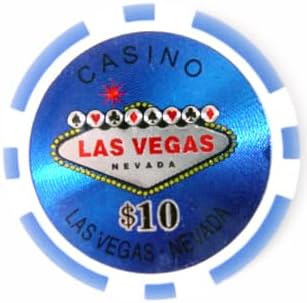 Casino Style Las Vegas Sign Design 14gm Poker Chip Sample Set - 10 New Chips!