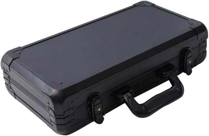 THUNDERBAY 14 Gram 300 Count Poker Set, 14G Clay Composite Chips with Aluminum Case, Two Decks of