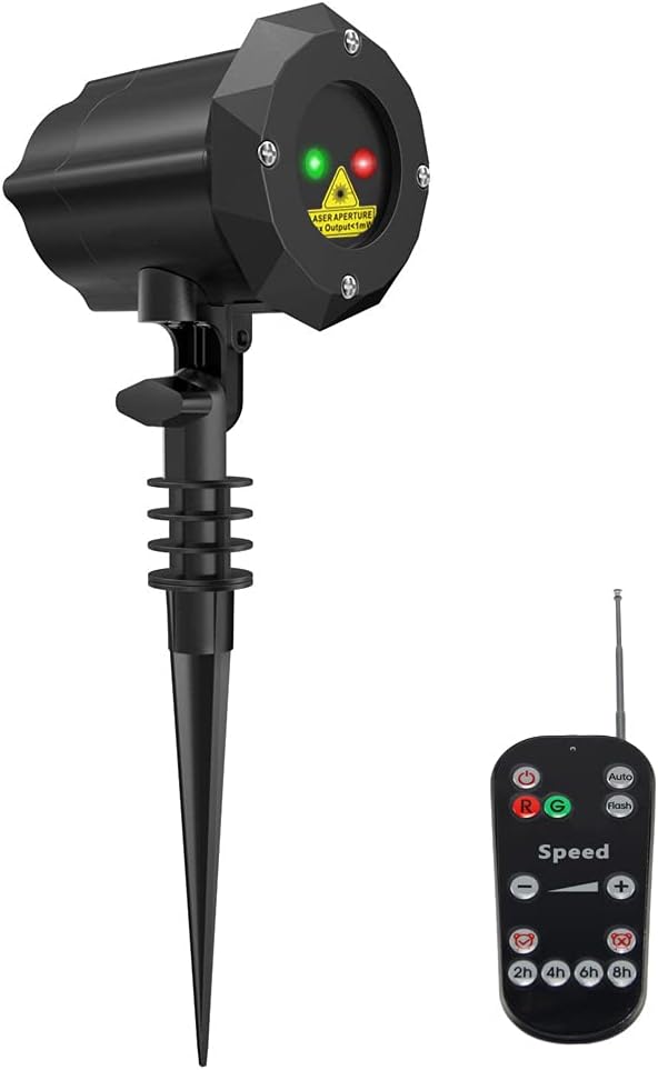 Poeland Garden Lights Moving Laser Christmas Lights Star Projector for Home and Garden