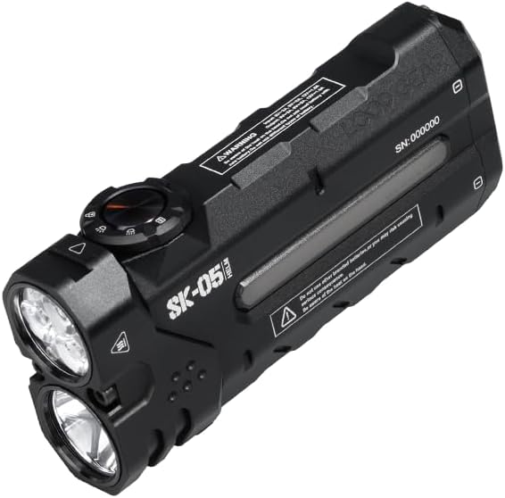 SK05 2850 LM Rechargeable Flashlight with 6000mAh Power Bank, IP68 Waterproof EDC Flashlight