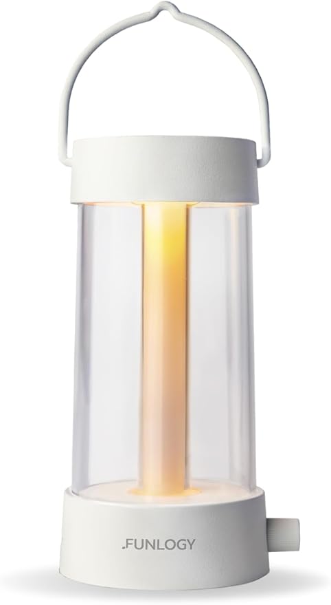 Lantern - Rechargeable LED Camping Lantern, Vintage 360° Dimmable Light , 4000mAh Power Bank, High