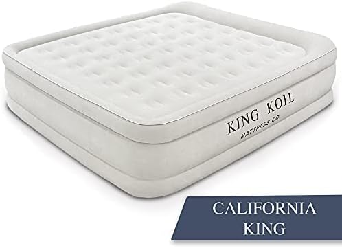 King Koil Luxury California King Air Mattress with Built-in Pump for Home, Camping & Guests