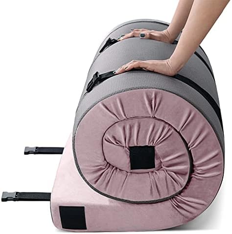 KingChii CertiPUR-US Memory Foam Camping Mattress, Portable Roll Up Travel Car Camping Mattress