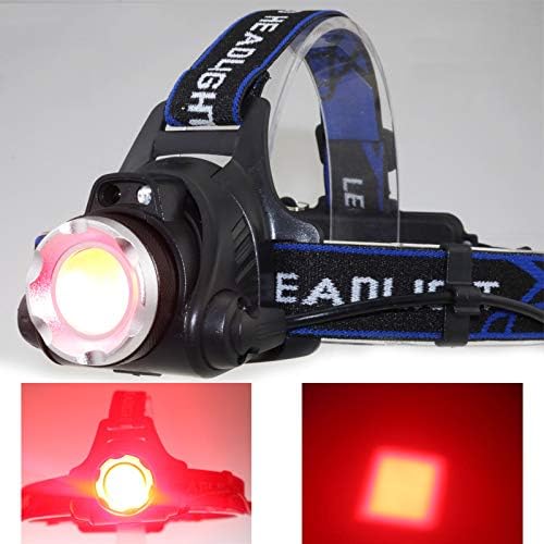WINDFIRE Red Light Hunting Headlamp High Lumen, Super Bright LED Zoomable Head Lamp Motion Sensor