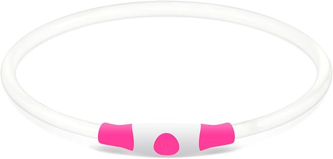 Led Dog Collar, BSEEN USB Rechargeable Flash Dog Necklace Light, Pet Safety Collar Makes Your