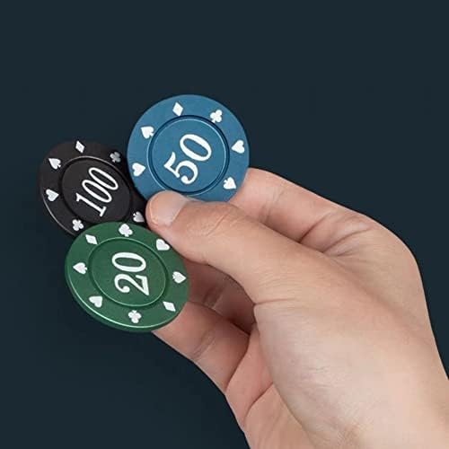 IXIGER Poker Chips,Denomination Poker Chips Set with Black Velvet Pouch Bag,Plastic Learning