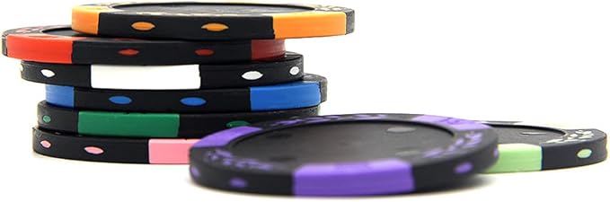 100 Premium Clay Poker Chips, Customized Your Image and Text, 11.5 Gram Casino Chips for Texas