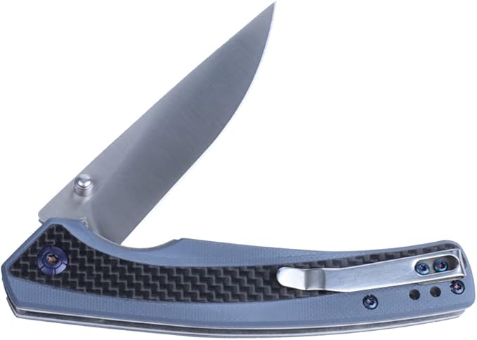 MASALONG Kni242 Folding Knife G10 Carbon Fiber Handle Outdoor Knife Fit Camping Wilderness Survival