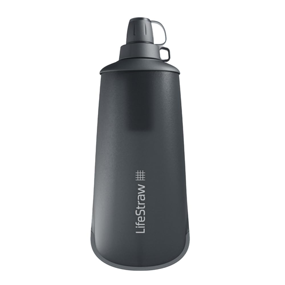 LifeStraw Sports Water Bottles - 650 ml, Collapsible, Gray - product view 1