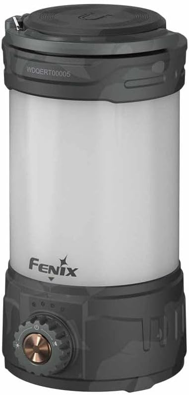 Fenix CL26R Pro Camping Lantern, Grey Camo, 650 lumens Bright, USB-C Rechargeable , Compact and