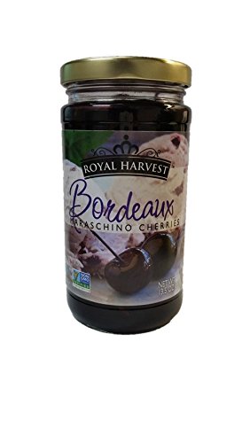 Royal Harvest Bordeaux Maraschino Cherries with Stem, 13.5 Ounce (Pack of 6)