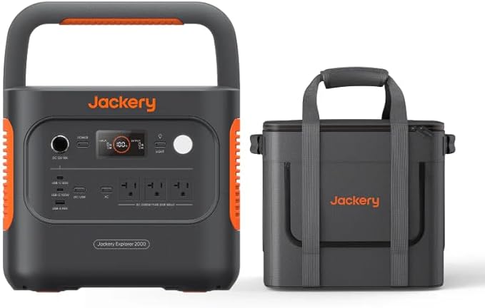 Jackery Explorer 2000 v2 Portable Power Station with Low Temperature Resistant Bag, 2042Wh/2200W