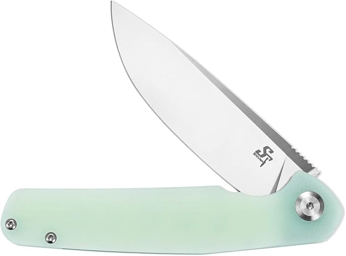 Sitivien ST102 Folding Knife, D2 Steel Blade+G10 Handle Pocket Knife, EDC Tool Knife for Outdoor