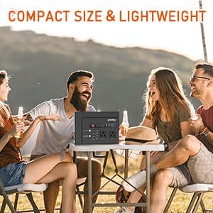 Powkey Solar Powered Generator,200W Portable Solar Generator Power Station with Solar Panels