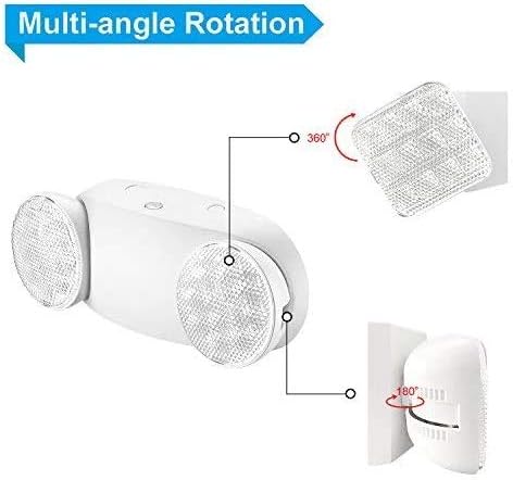 SPECTSUN 10 Pack LED Emergency EXIT Sign Lighting Combo- 120-277V Emergency Exit Lights for Home