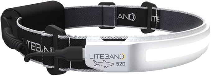 LED Headlamp Liteband Lightweight ACTIV 520 Lumen Bright Head Lamp, Powerful High Rechargeable
