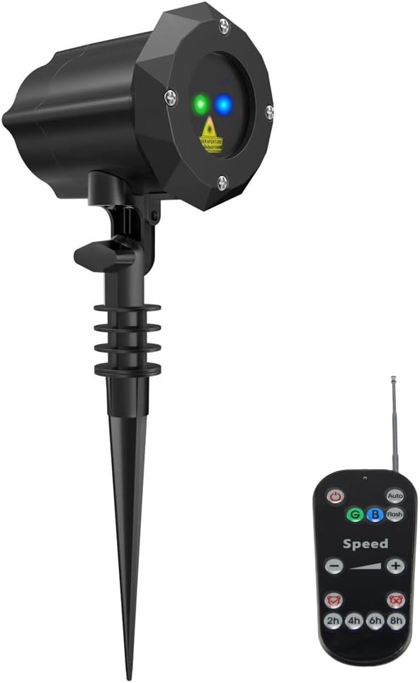 Poeland Garden Lights Moving Laser Christmas Lights Firefly Star Projector for Home and Garden