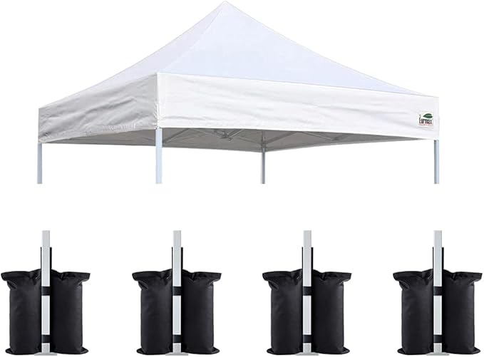 Eurmax USA Pop Up Canopy Replacement Canopy Tent Top Cover, Instant Canopy Top Cover ONLY,Bonus 4PC