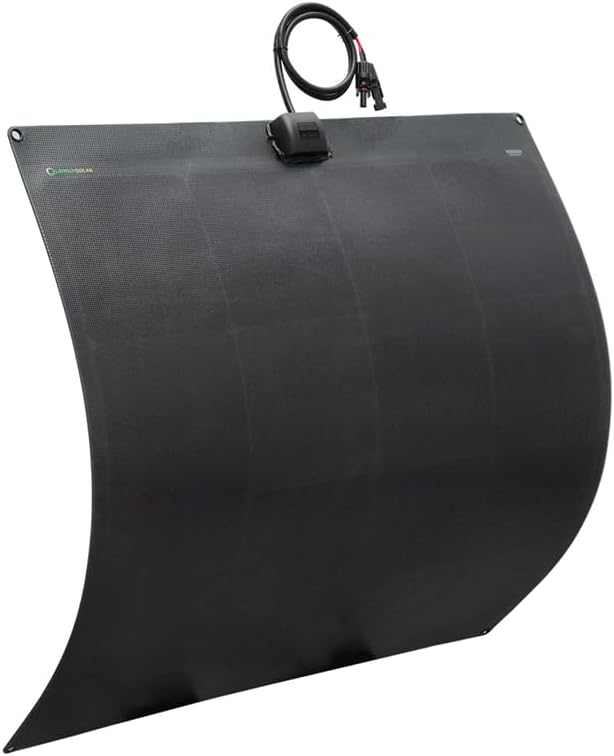 LensunSolar Flexible Solar Panel 120W 12V ETFE,32.3in x 30.5in Semi-Flexible Bendable Mono Solar