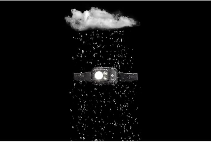 BLACK DIAMOND Storm 450 LED Headlamp, Waterproof and Dimmable Battery Powered Head Lamp for