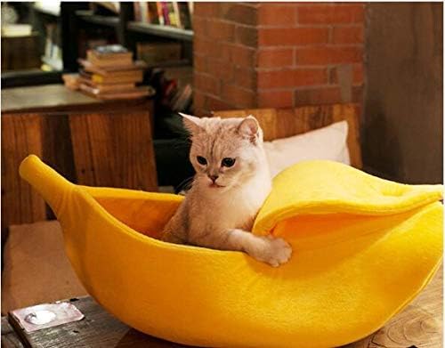 · Petgrow · Cute Banana Cat Bed House Extra Large Size, Christmas Soft Cat Cuddle Bed, Lovely Pet