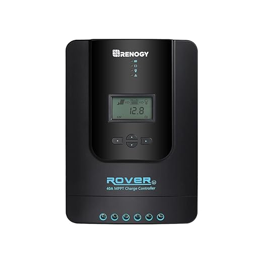 Renogy Solar Charge Controller Rover 40A 12V24V Auto Parameter DC Input MPPT Charge Controllers for