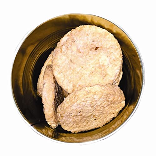 Military Surplus Freeze-Dried Salmon Burgers – 12 Fully Cooked Burgers per Can – 25+ Year Shelf