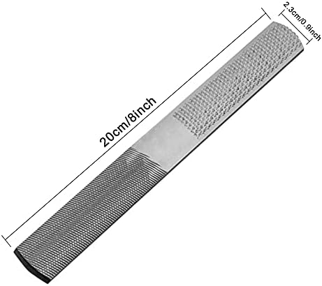 Wood Rasp File 4 Way Hand File and Round Rasp, Half Round Flat & Needle Files Wood Rasp Set for