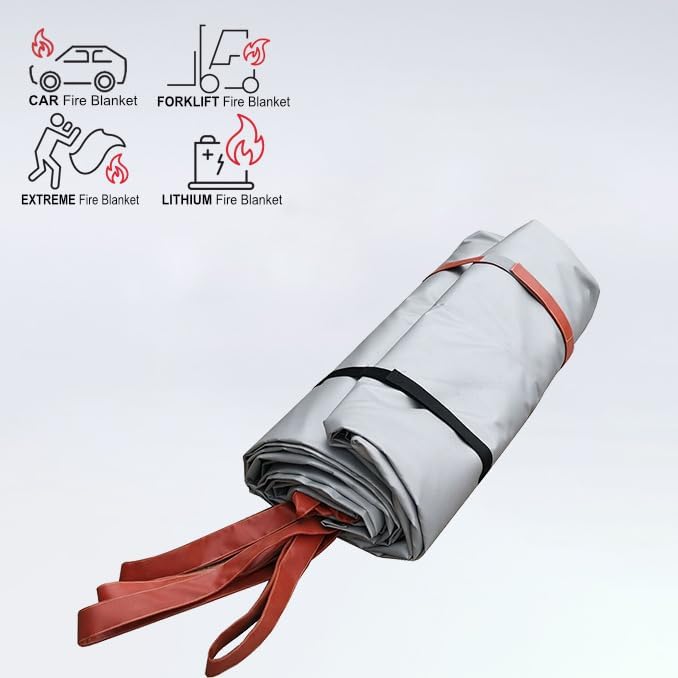 Emergency Fire Blanket for Car,Fiberglass Fire Extinguisher Blankets,Survival Safety Fire