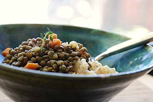 Organic French Green Lentils Whole Raw, High Fiber Non-GMO-Bulk (5LB)
