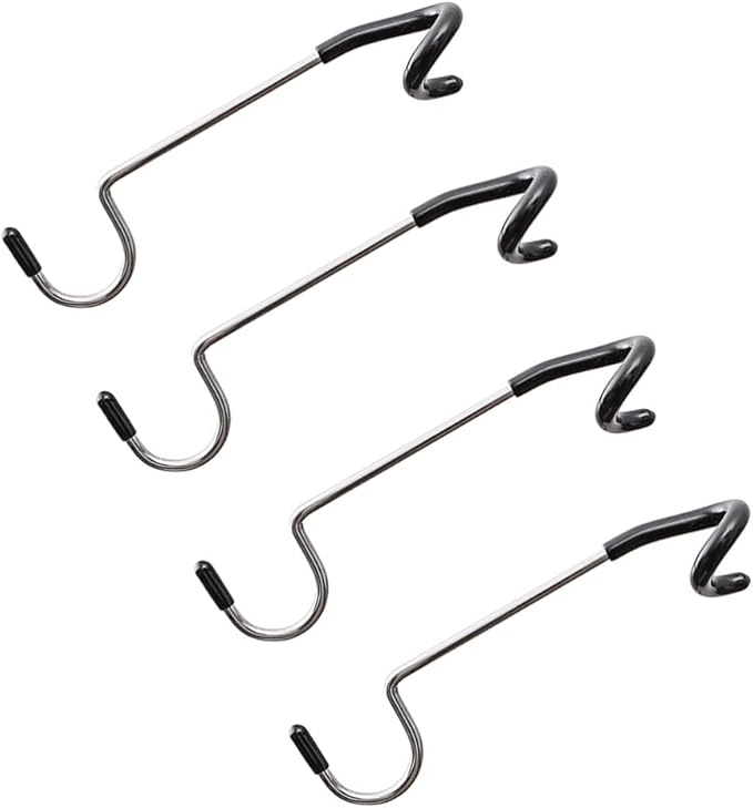 4Pcs Outdoor s lamp Hook Pole Mount Hooks, Black Pole Attachment Hanger, Multifunctional Camping
