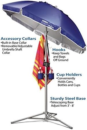 Wondershade Portable Sun Shade Umbrella, Lightweight Adjustable Instant Sun Protection - Red