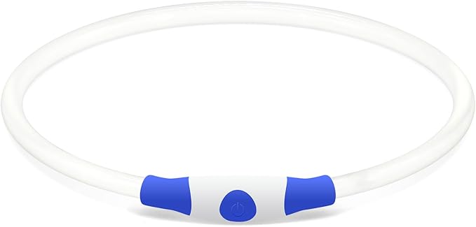 Light up Dog Collar, BSEEN USB Rechargeable Flash Dog Necklace Light, Pet Safety Collar Makes Your