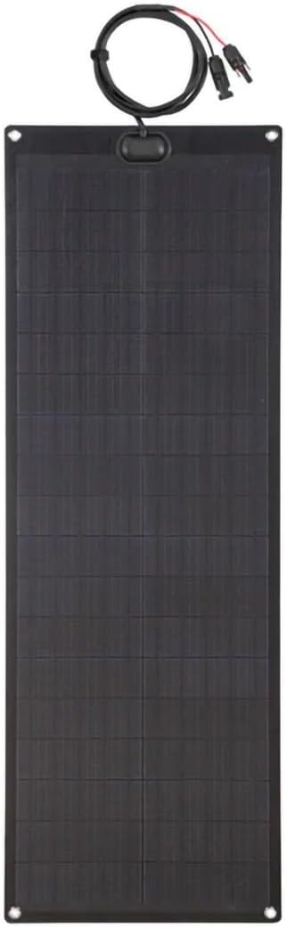 Lensunsolar 55W 12V ETFE Black Flexible Solar Panel, PERC Mono Solar Cells, Ultrathin Ultra