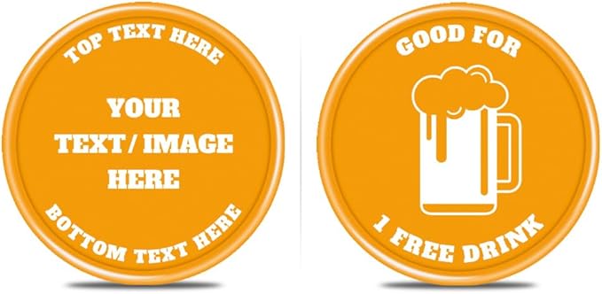 200 PCS Personalized Plastic Poker Chips, Full Color Print Your Logo and Text on The Chip, Good for