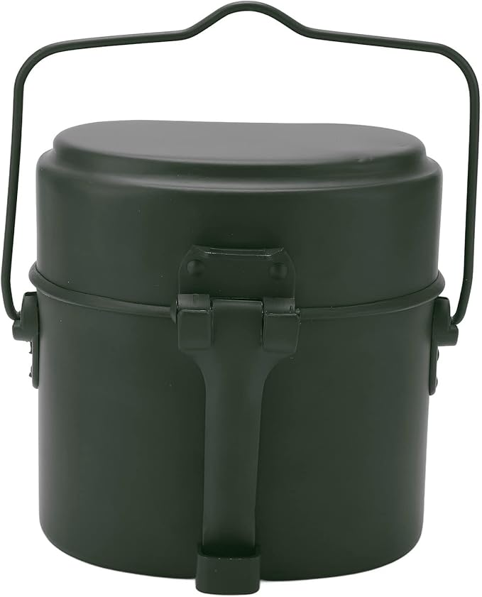 Military Mess Tin, Aluminium 180??Temperature Resistant Military Lunch Box Cookware Mess Kit Pots