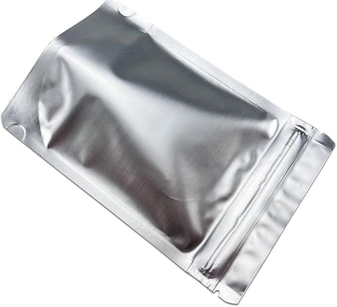 PABCK 50 Pieces 4.3x6.3 inch(Inside Size 3.5x3.9 inch) Stand-Up Resealable Heat Seal Bags 3.55mil