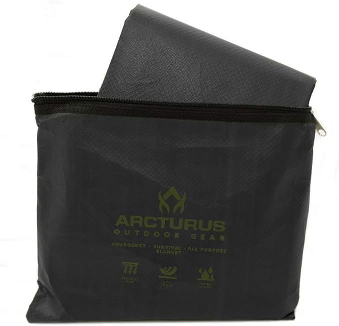 Arcturus Insulated Tarp, Reusable Heavy Duty Thermal Survival Blanket ??60x82in, Reflects 90% Body