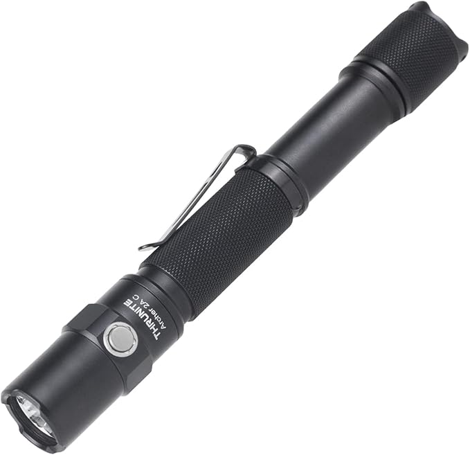 ThruNite Archer 2A C LED Rechargeable Flashlight, High 1000 Lumens AA Flashlight with Lanyard, IPX8