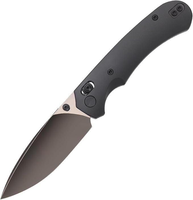 Folding Pocket Knife,3.31” M390 Blade,Erogonomic Titanium Handle,Hunting Survival Knife,EDC Knife