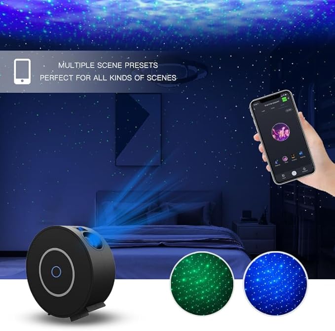 Star Projector, Galaxy Projector for Bedroom, Smart APP & Voice Control Galaxy lamp, Compatible