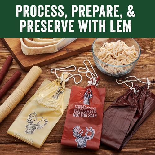 LEM Products Clear Fibrous Casings, 2 ½ Inches x 20 Inches, Non-Edible Sausage Casings, Stuffs