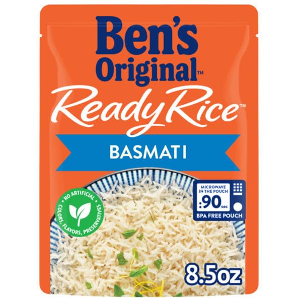 BEN'S ORIGINAL Ready Rice Basmati Rice, Easy Side Dish, 8.5 oz Pouch (Pack of 12)